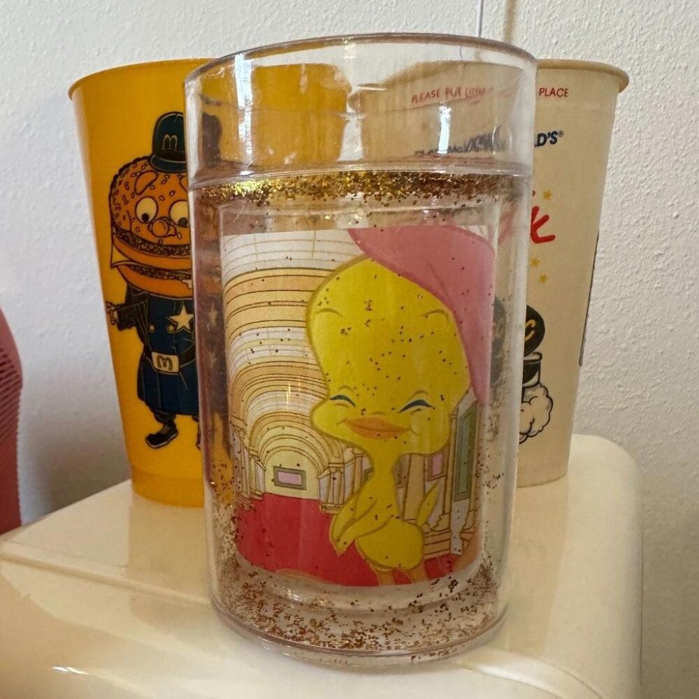 TWEETY BIRDGOLD GLITTER CUP‎